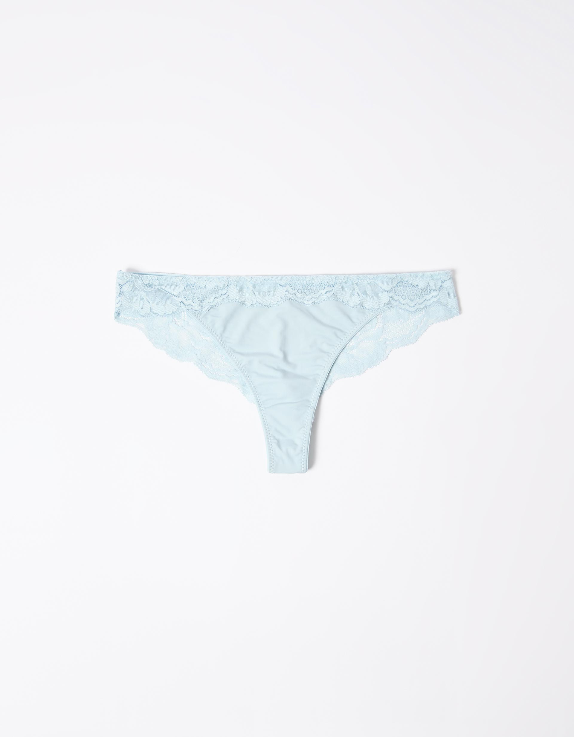 Cuecas com Renda, Mulher, Azul Claro