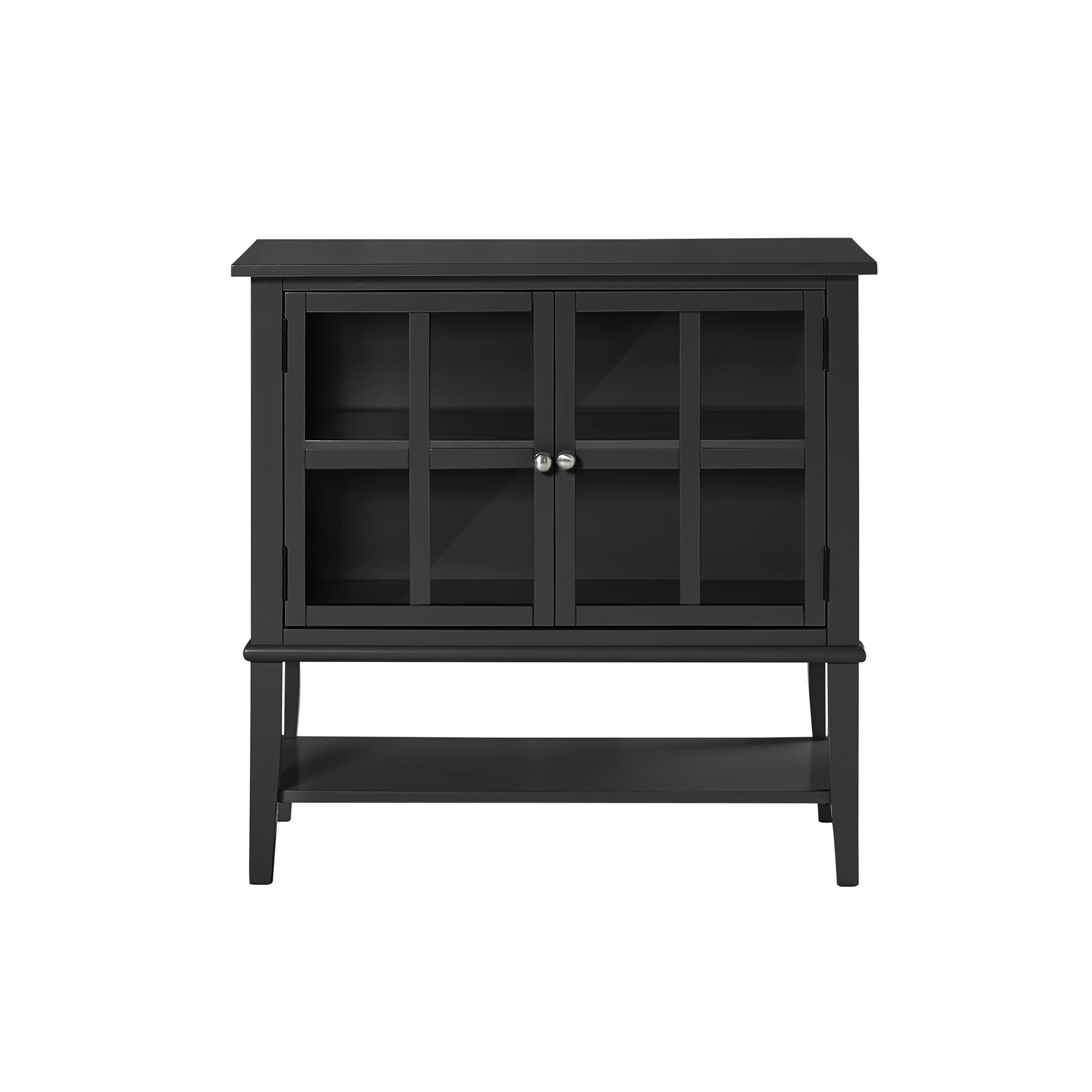FRANKLIN - Armoire avec 2 portes en MDF noir