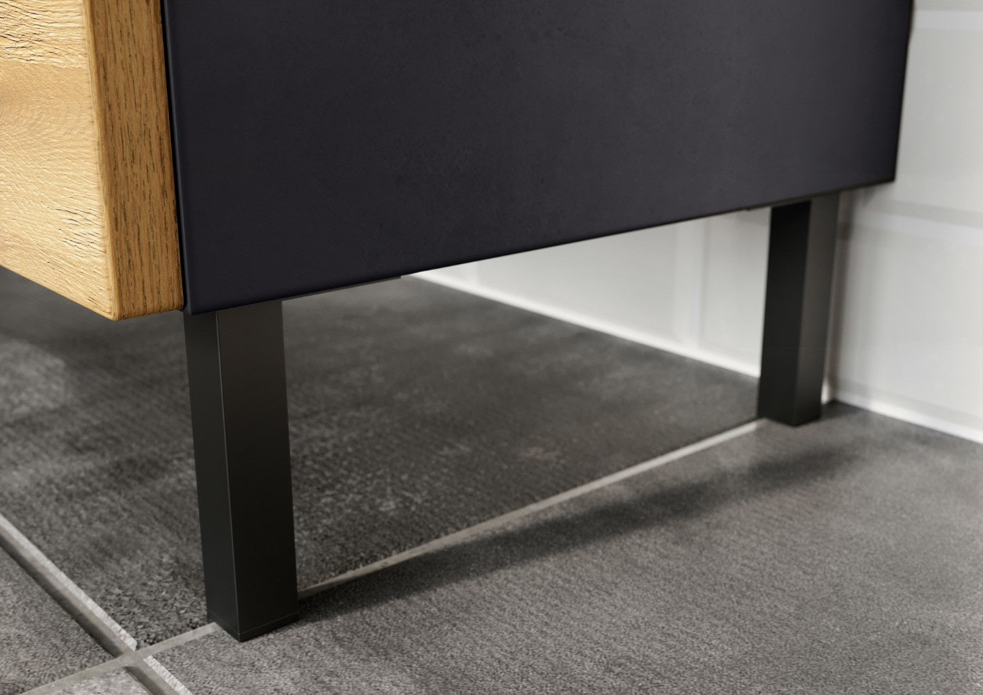 Germania Salinas Wastafelonderkast Grafiet   Eiken 80 cm