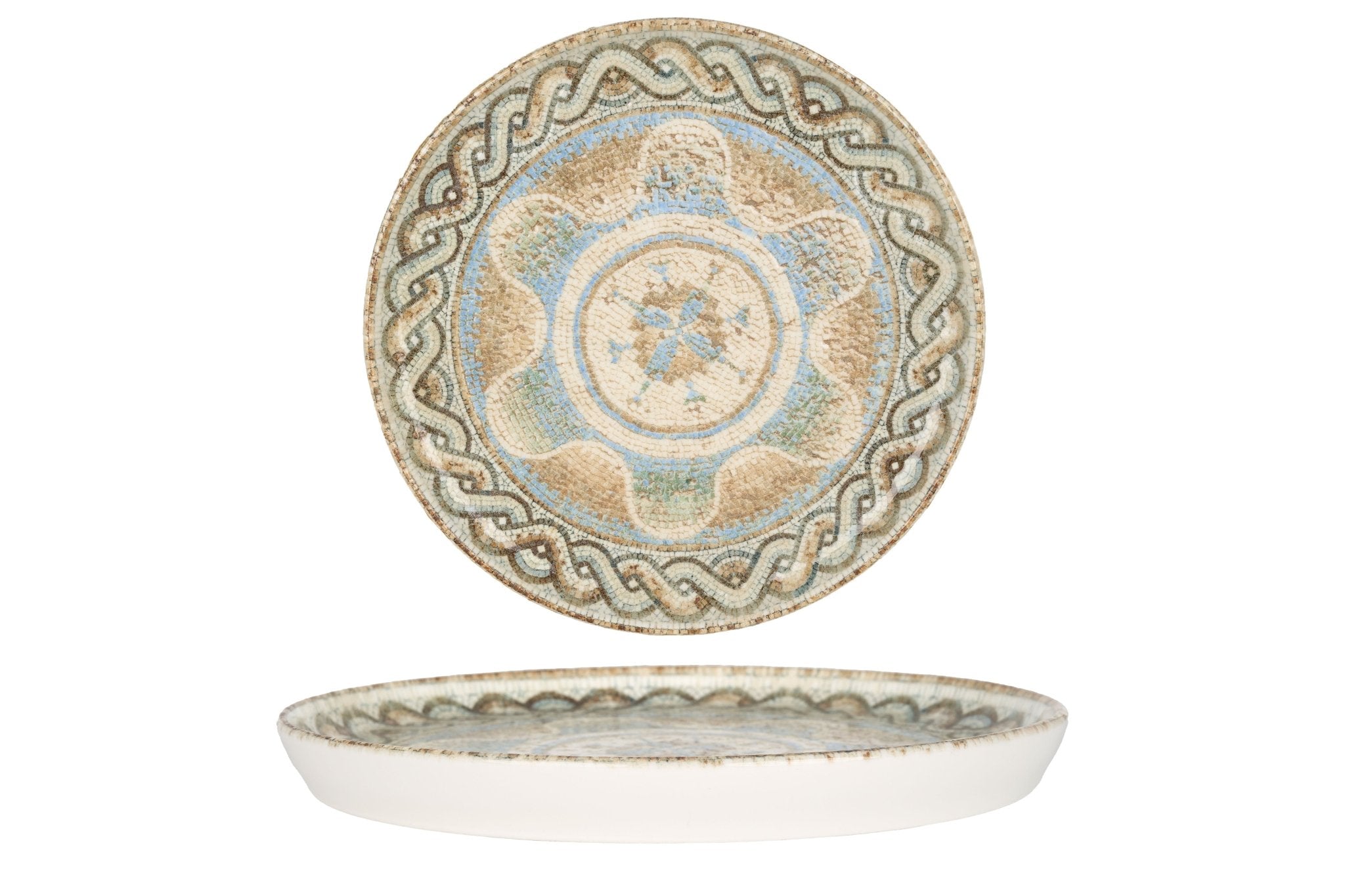 Rinart Gebaksbord - Celest - Porselein - 20 cm - set van 6