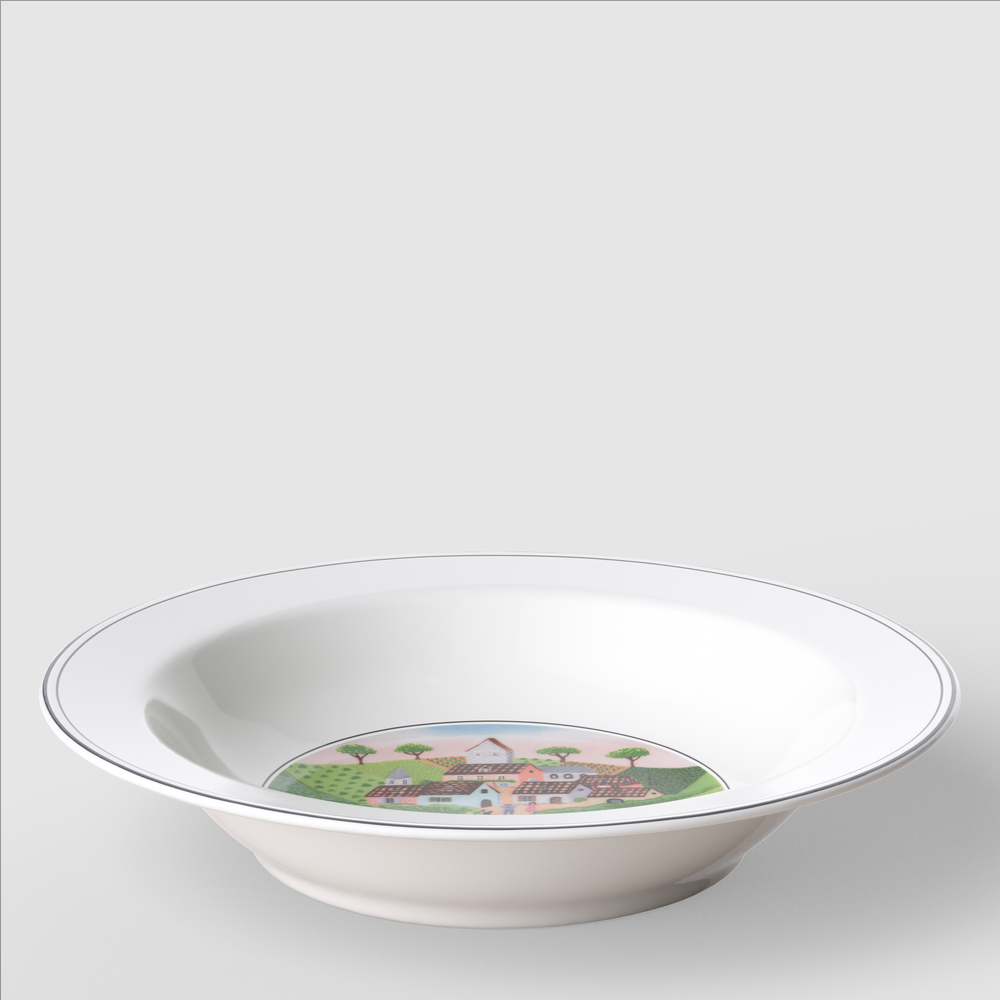 Design Naif Centerpiece bowl - Multi-colored, 7.5 oz, Premium Porcelain