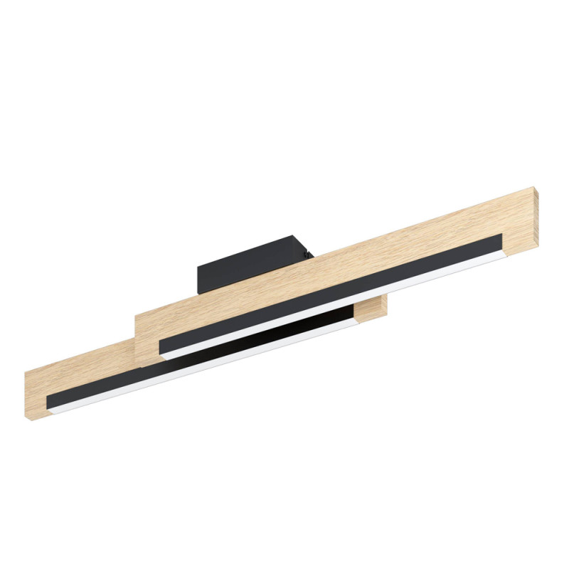 Plafonnier LED Camacho bois clair 2 x 10 W EGLO