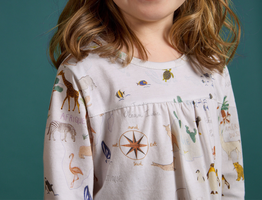 Pyjama enfant filleMappemonde