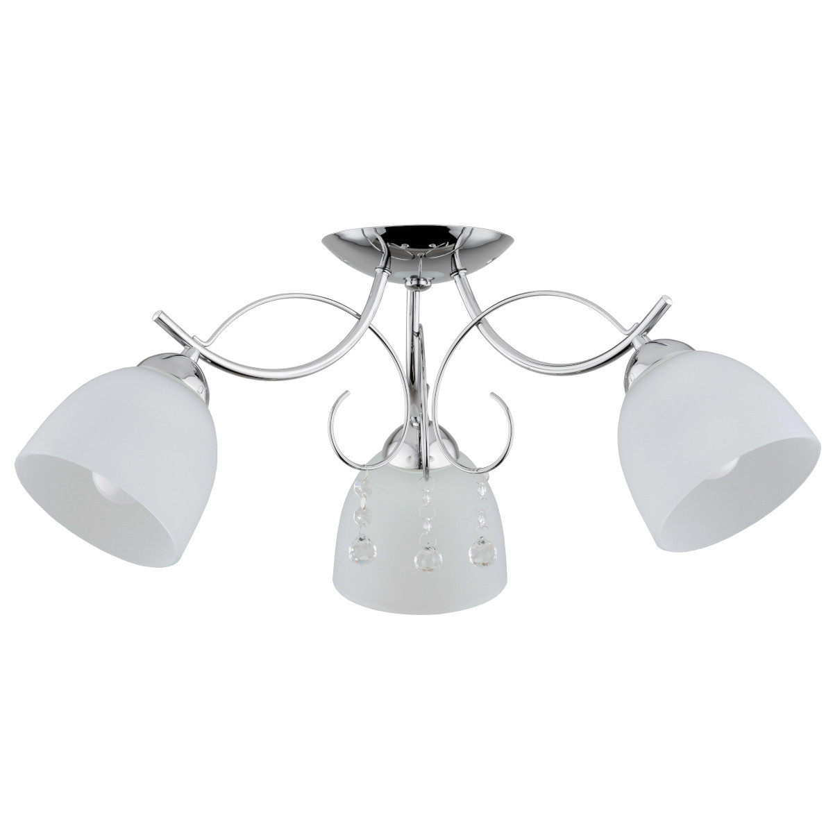 Lampa sufitowa chromowana biała OTELIA 3xE27x15W wym: 25x60x60 cm Alfa