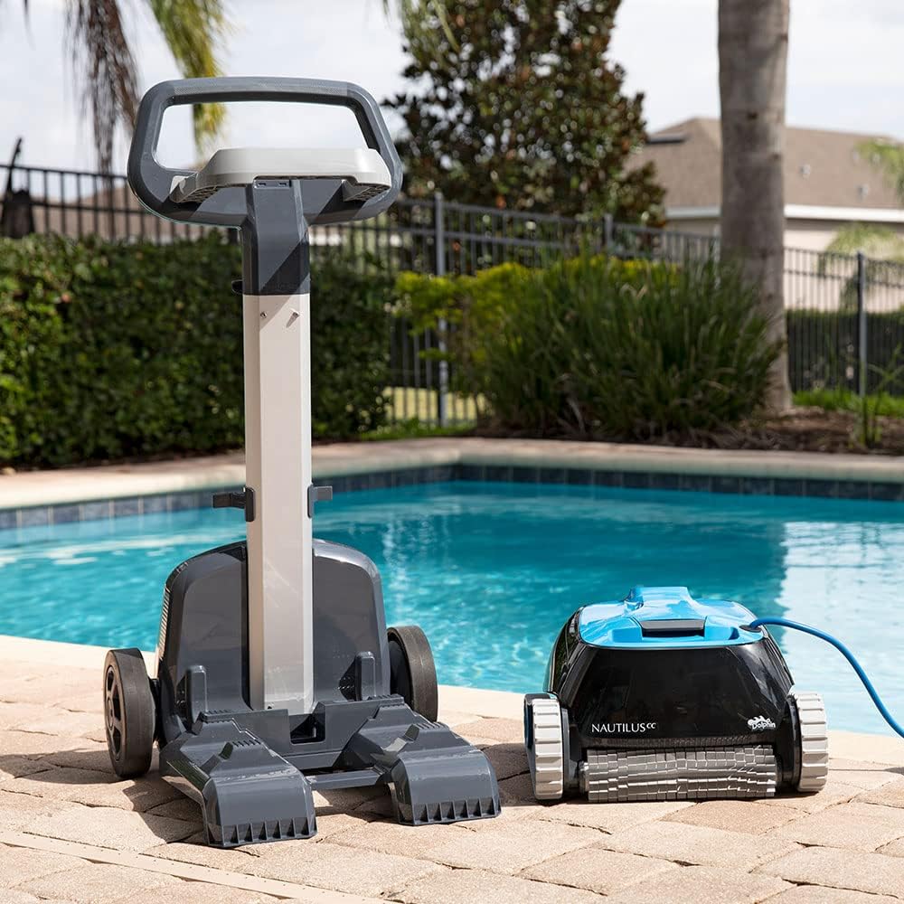 Dolphin Nautilus CC Automatic Robotic Pool Vacuum Cleaner  Always Cleaning  Never Charging  Includes Caddy for Easy Transport and Storage  Ideal for In-Ground Pools up to 33 FT in Length
