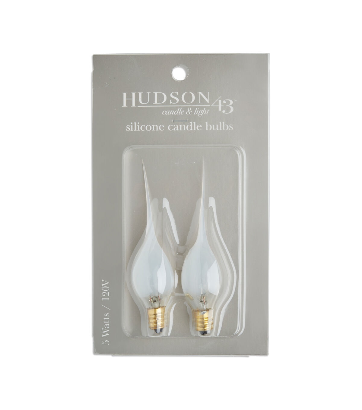 5 Watt White Silicone Flamless Candle Replacement Bulbs 2pk by Hudson 43