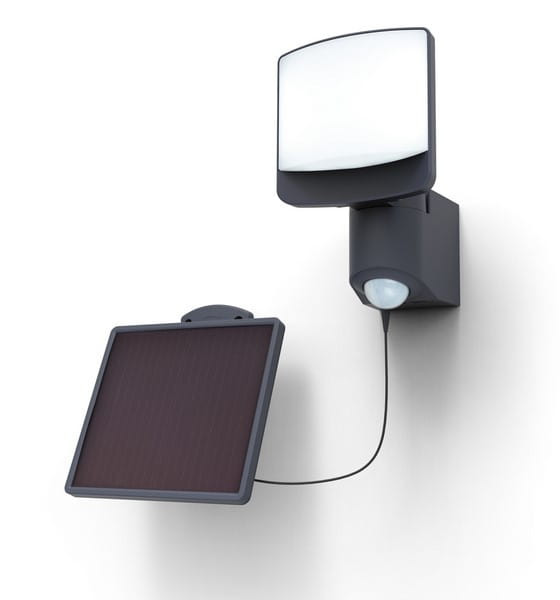 Lampa kinkiet zewnętrzny solarny SUNSHINE z czujnikiem ruchu szary Lutec