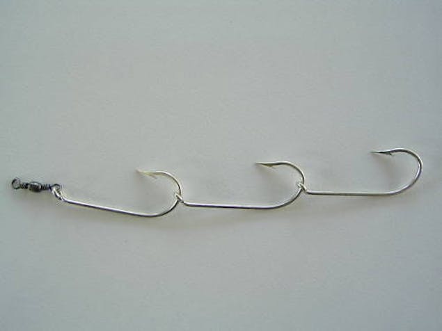 Mustad Pre-Rigged Swivel Gang Hooks 3/0 3 Hooks 3 Sets