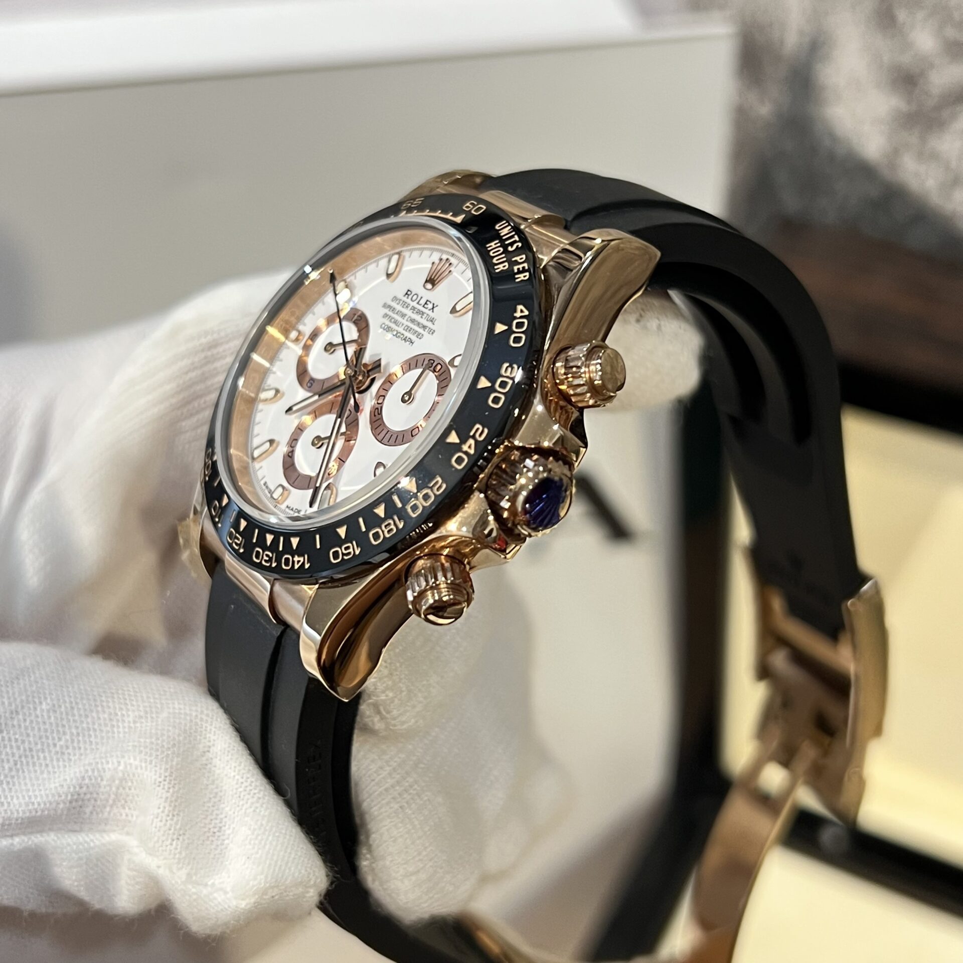Rolex Daytona RG Plated White Dial 40mm Oyster Super Clone