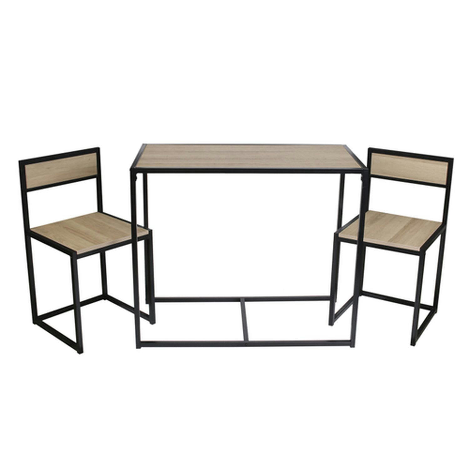 OTIS - Lot d'une table et de 2 chaises otis noir