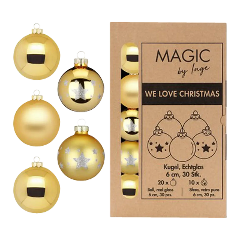 Weihnachtskugel-Set 30-teilig Magic
