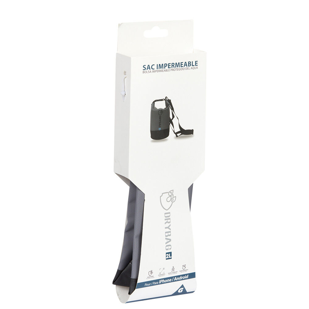 Pochette imperméable pour téléphone gris et noir