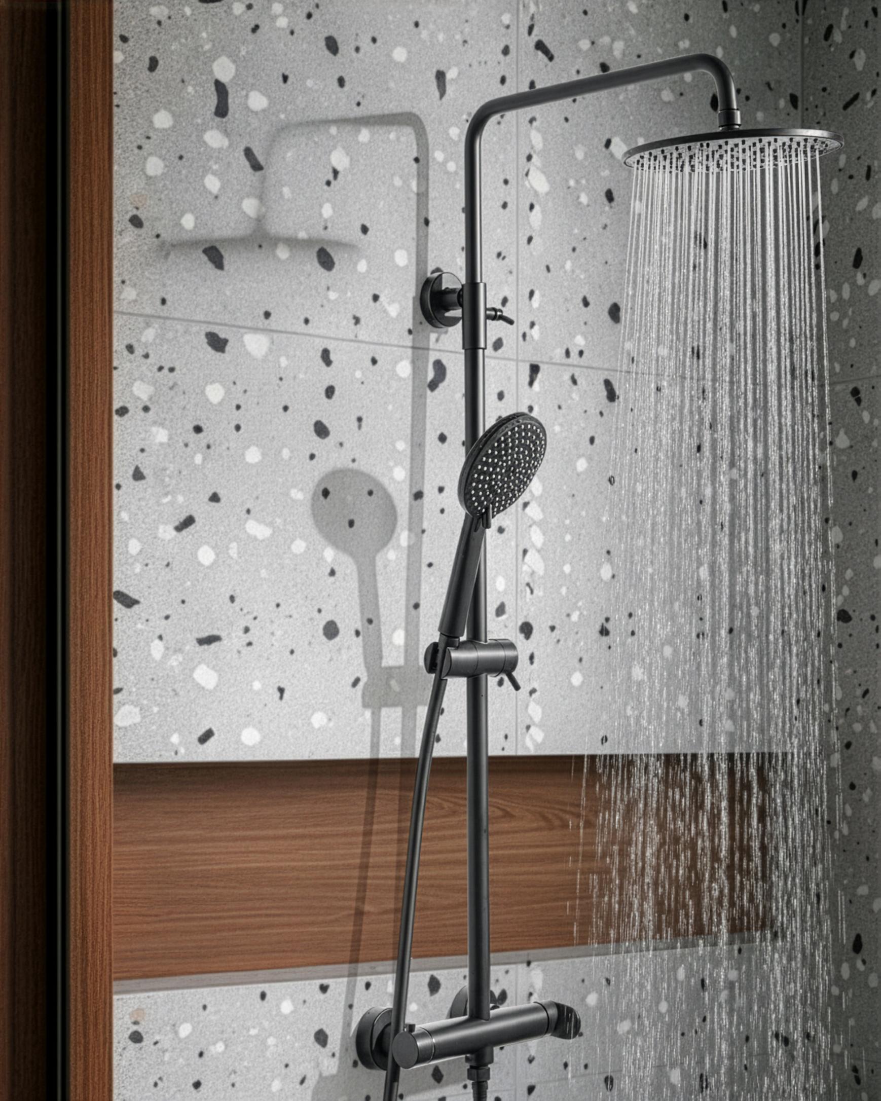 Mixer Shower Set with Rainshower CATAMARCA Black