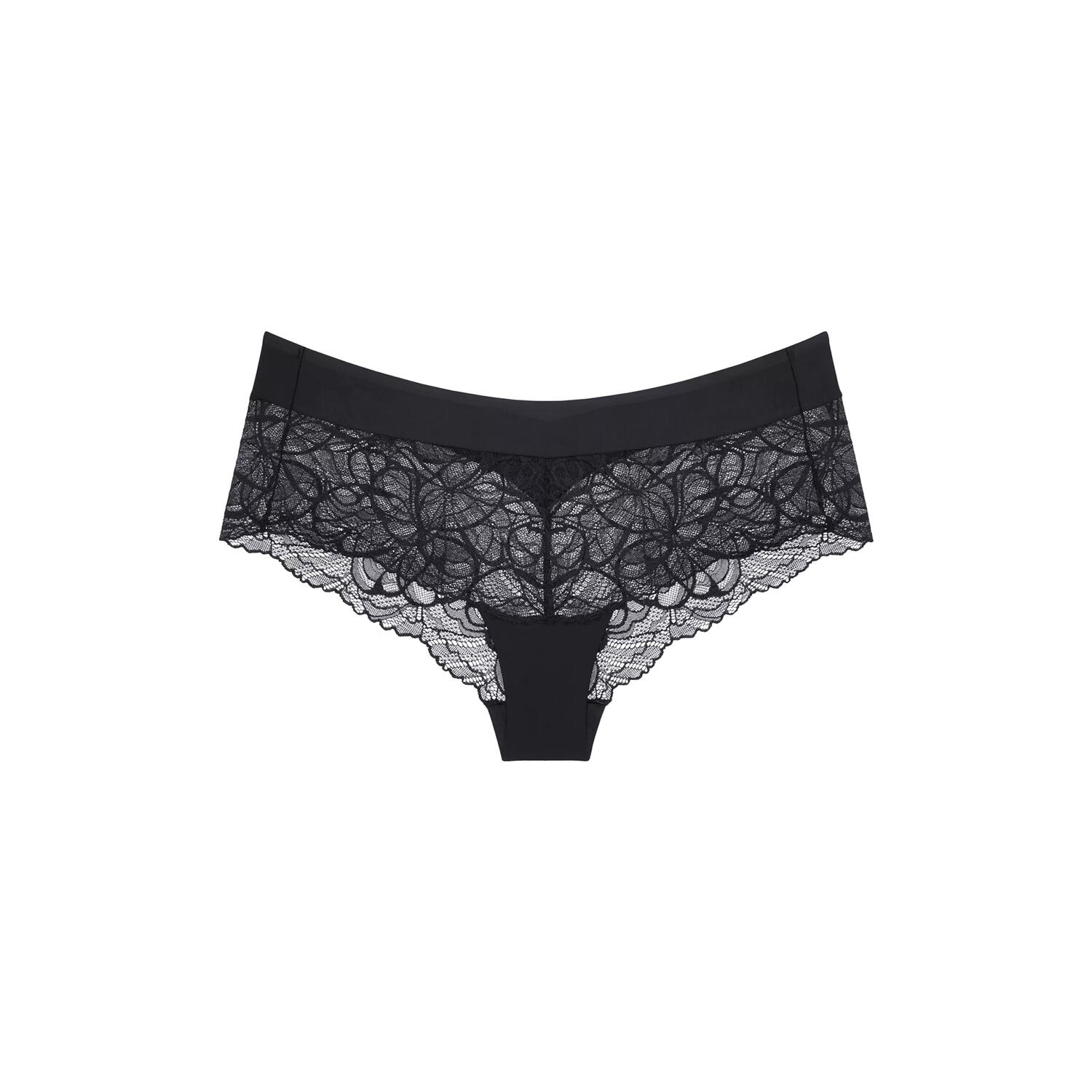 Body Make-Up Illusion Lace Shorty Briefs, black