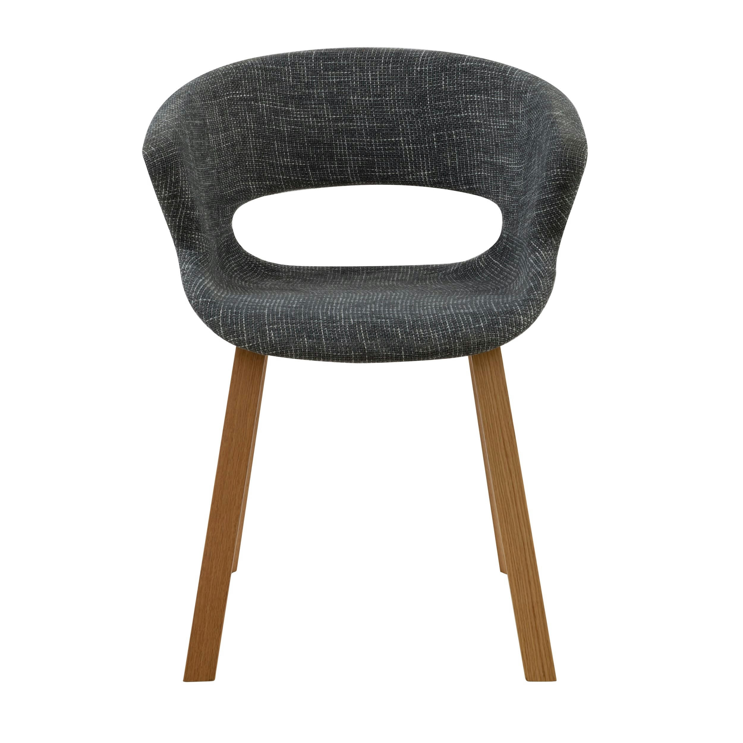 VIKING - Chaise en tissu gris foncé