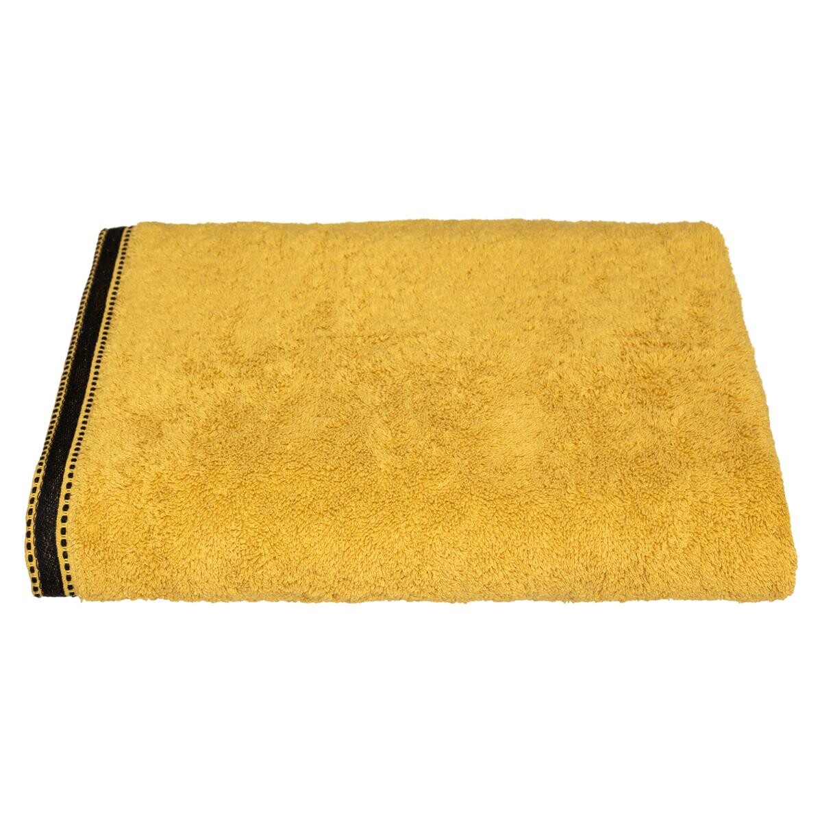 Bath towel "Joia", cotton Yellow, 100x150 cm, 550 g/m&sup2;