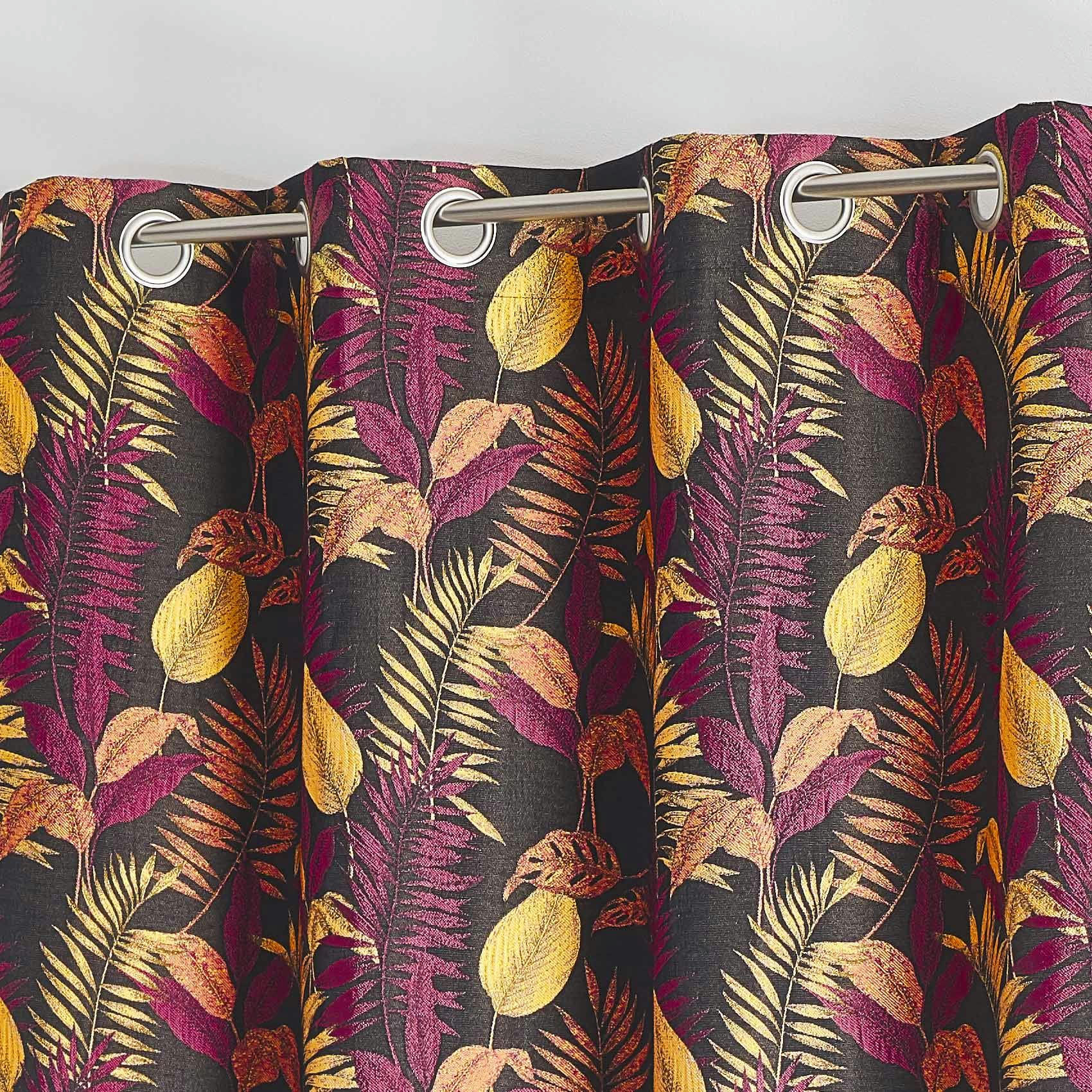 - Rideau d'ameublement à jacquard fougères