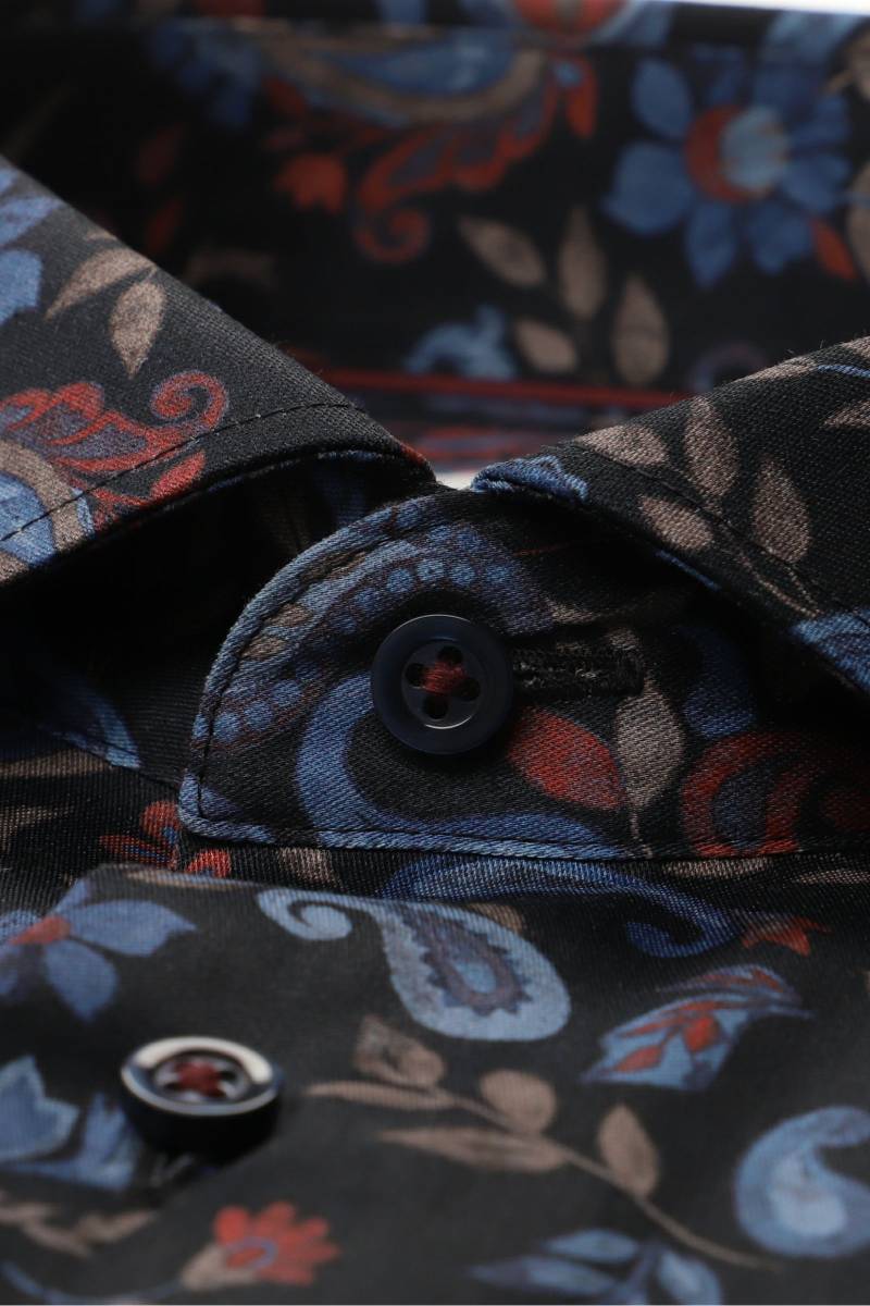 ETERNA Slim Fit Hemd blau, Paisley