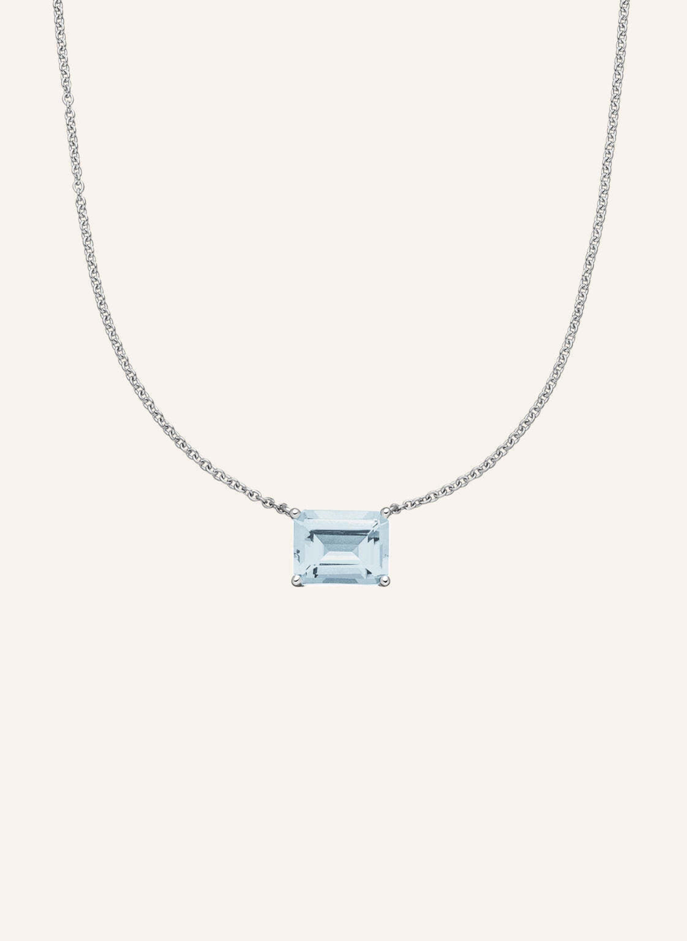 VEYNOU Halskette SORA aus 14 Karat Weißgold und 2,00ct. Aquamarin