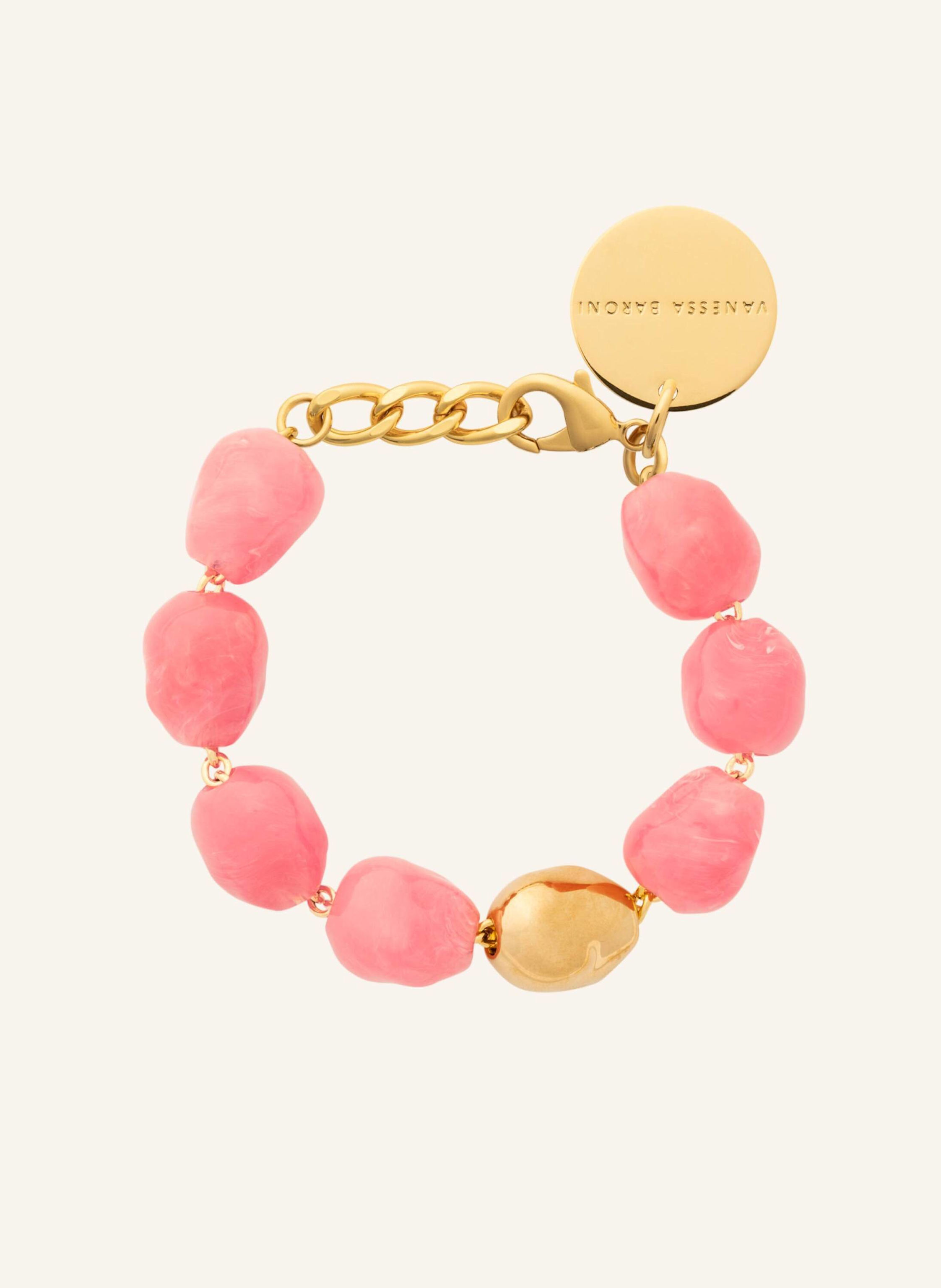 VANESSA BARONI Armbänder ORGANIC PEARL BRACELET WITH GOLD WATERMELON MARBLE by GLAMBOU