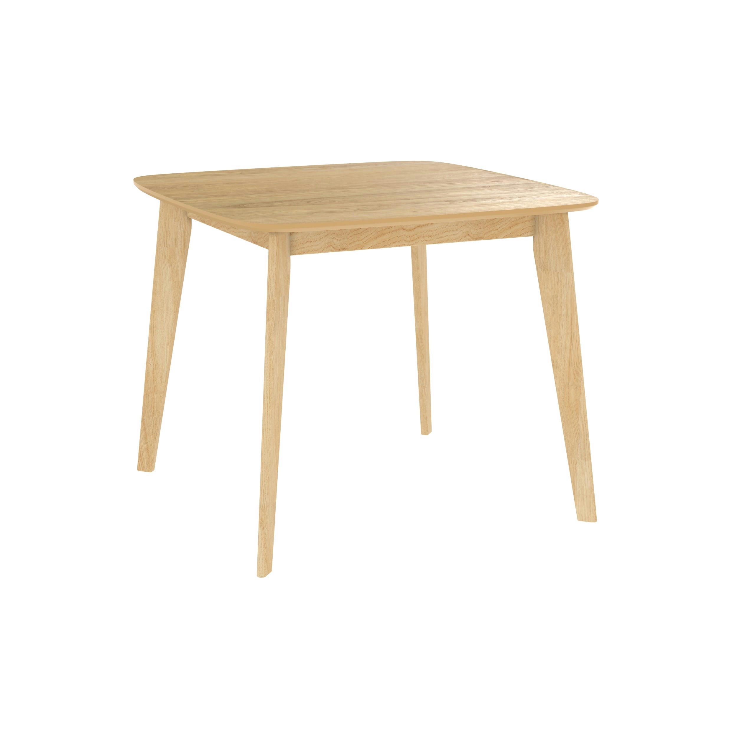 JULIO - Table carrée 4 personnes en bois clair naturel 90 cm