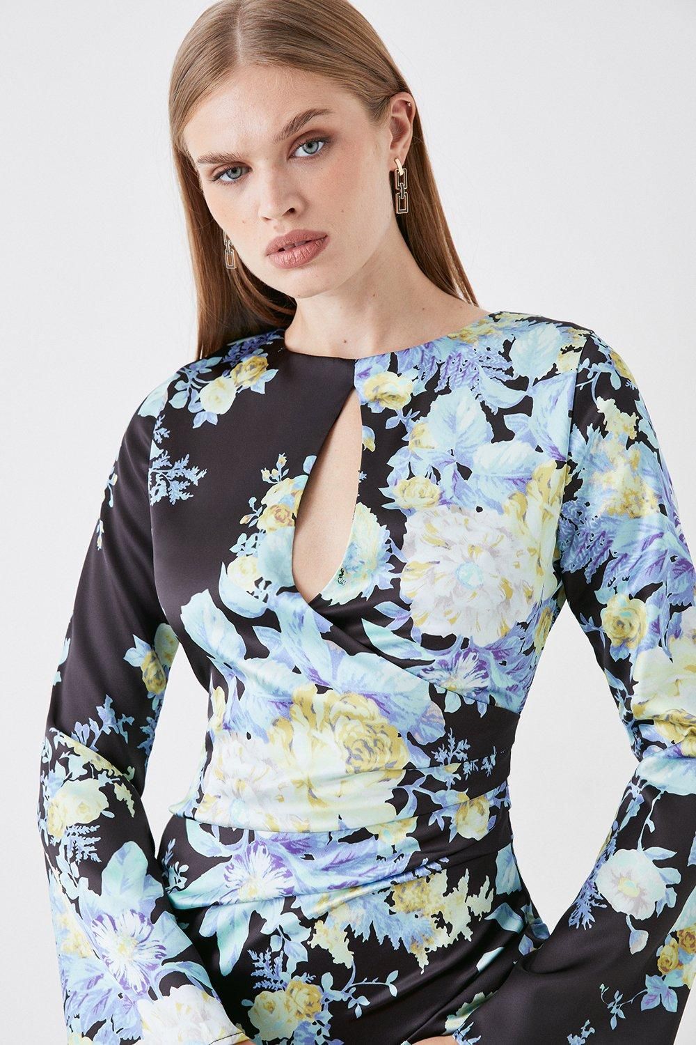 Coast Sophie Habboo Printed Flare Sleeve Dress