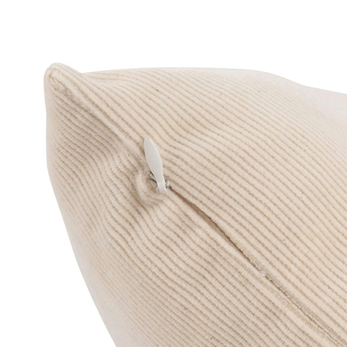 KULU - Housse de coussin en coton côtelé beige 40x40