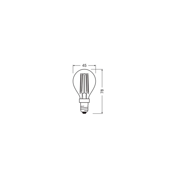 LED-Leuchtmittel »LED THREE STEP DIM CLASSIC P«, 4 W, E14, warmweiß