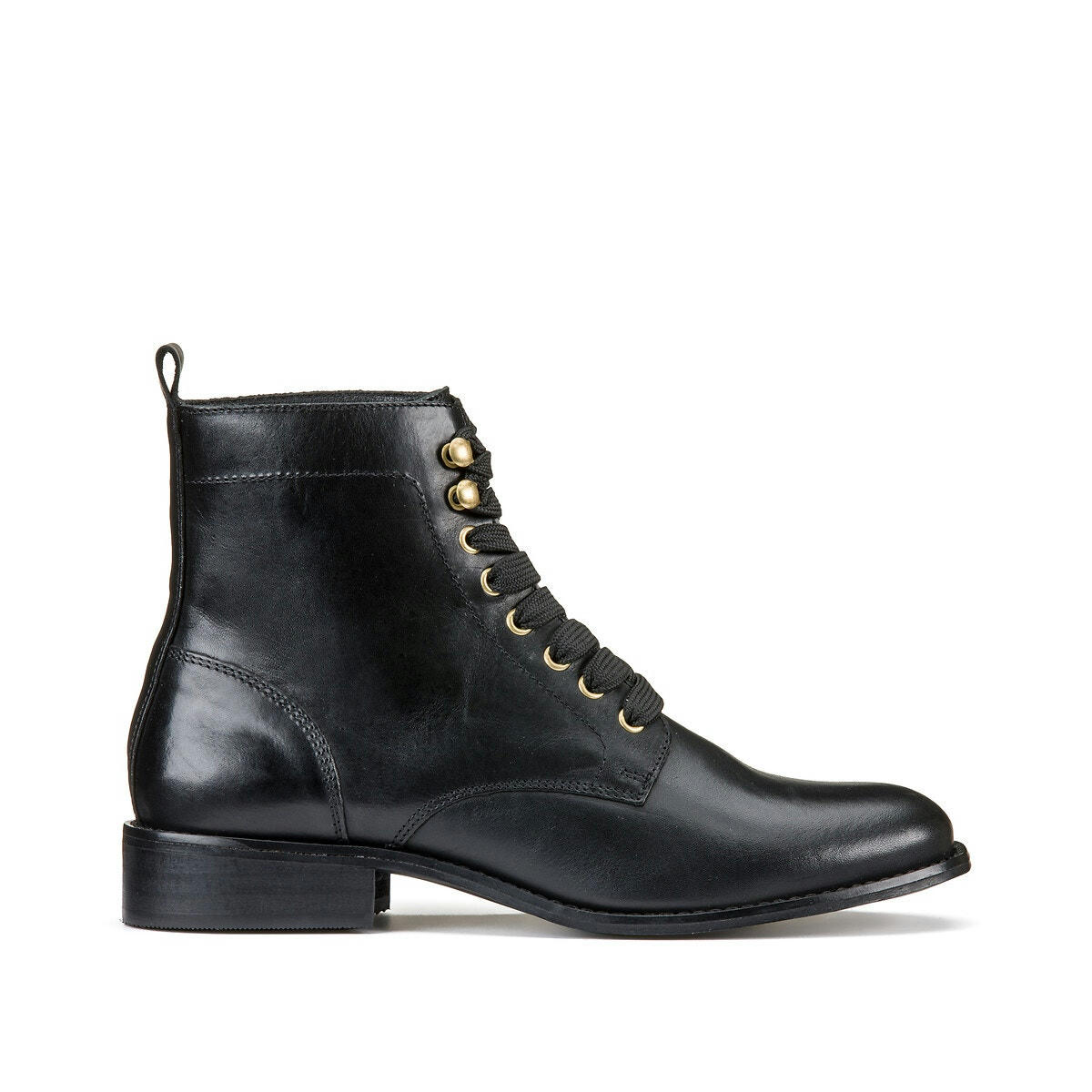 Bottines en cuir à lacets