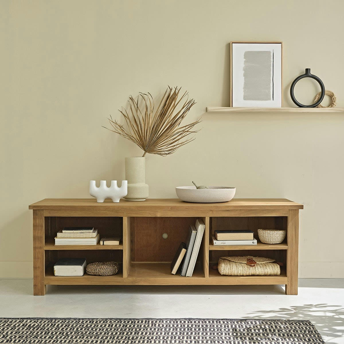 BOSTON - Meuble TV en teck massif 150 cm