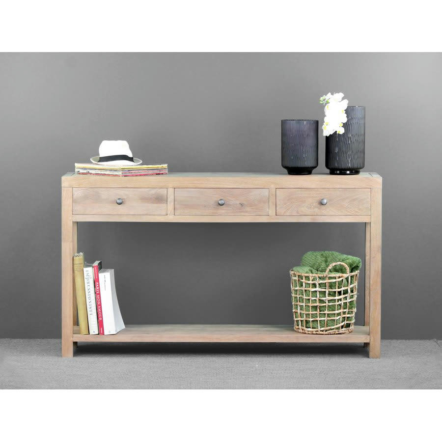 NATURAL MYSTIC - Console en manguier avec 3 tiroirs.