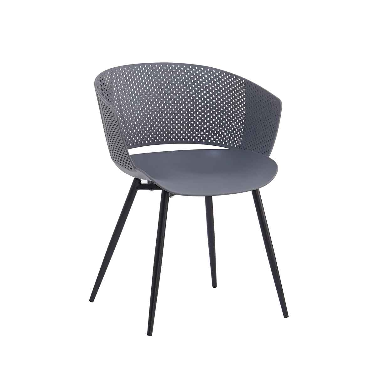 Cadeira Bled Cinza Com Pernas De Metal