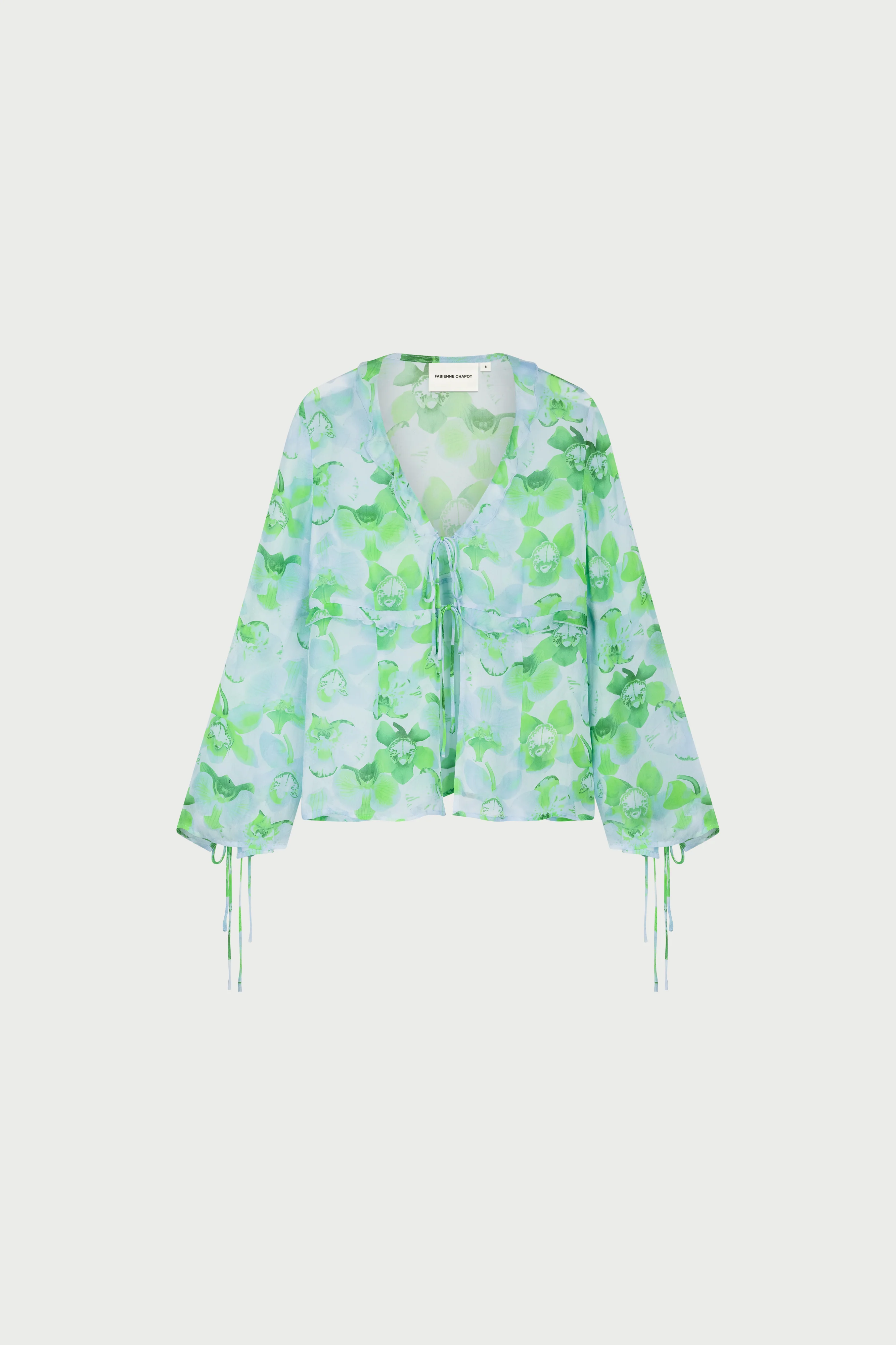 Tinie Blouse | Light Blue/Green