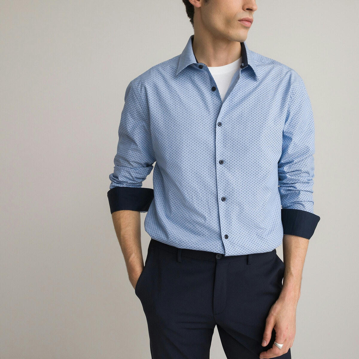 Chemise slim, manches longues