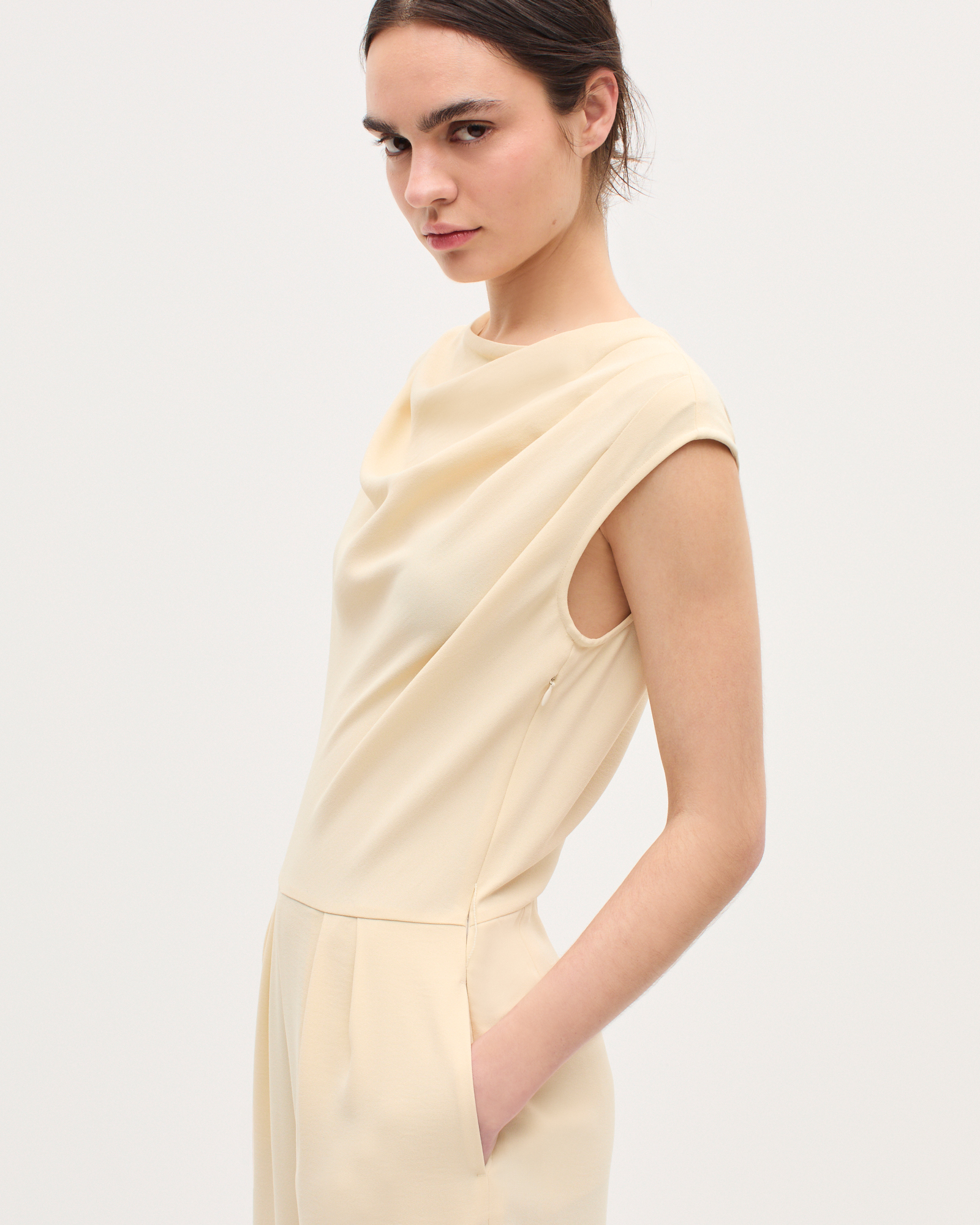 Combinaison en crêpe satiné