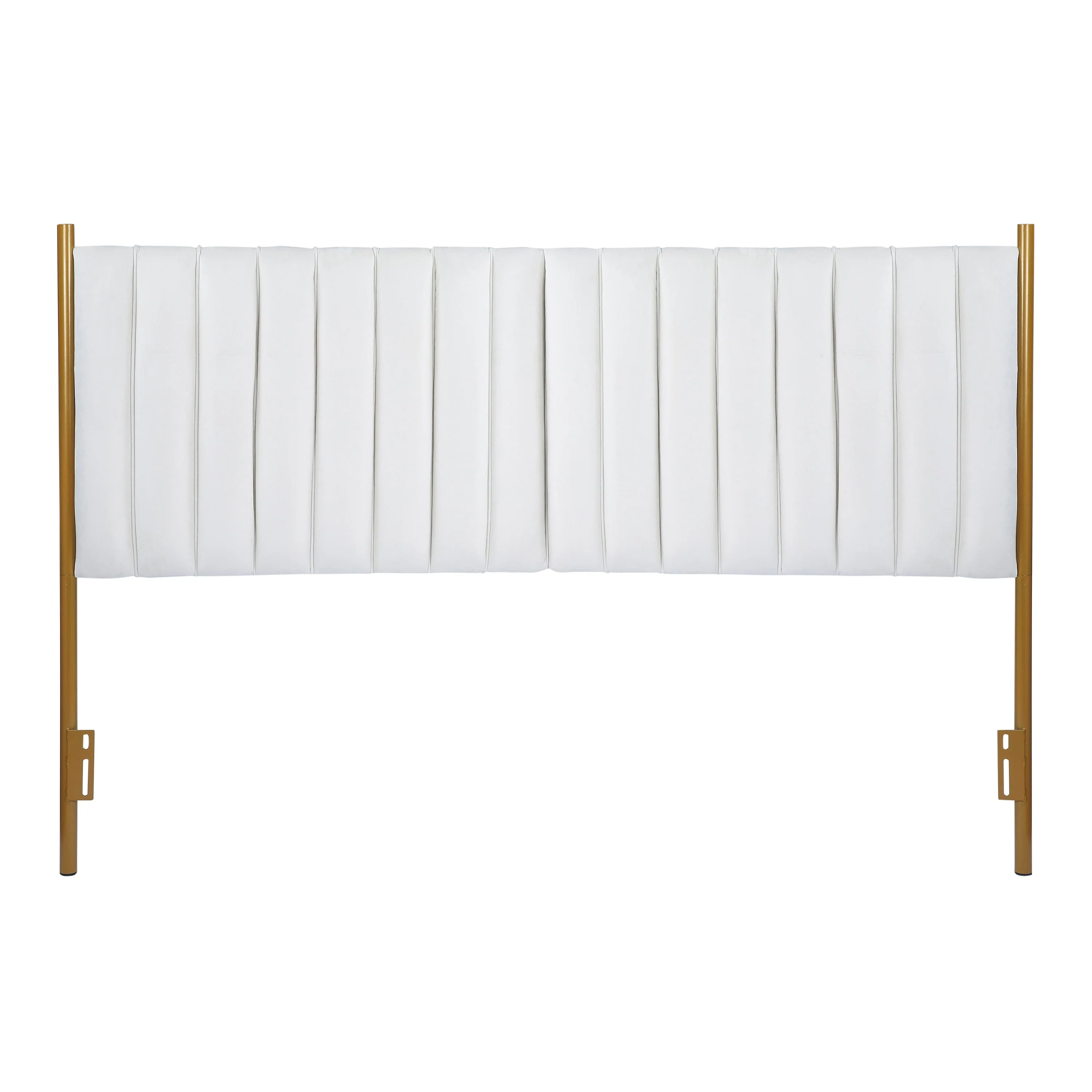 Silver Orchid Flohr Velvet Upholstered King Headboard