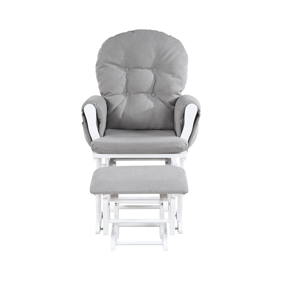 Suite Bebe Mason Glider and Ottoman White/Oyster