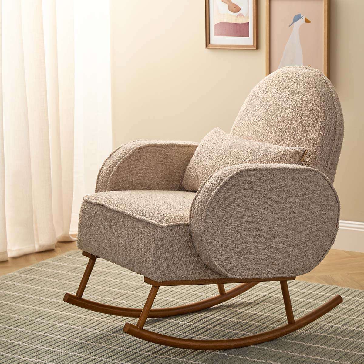Buddy 2-in-1 Rocking Chair and Stool Bundle - Latte