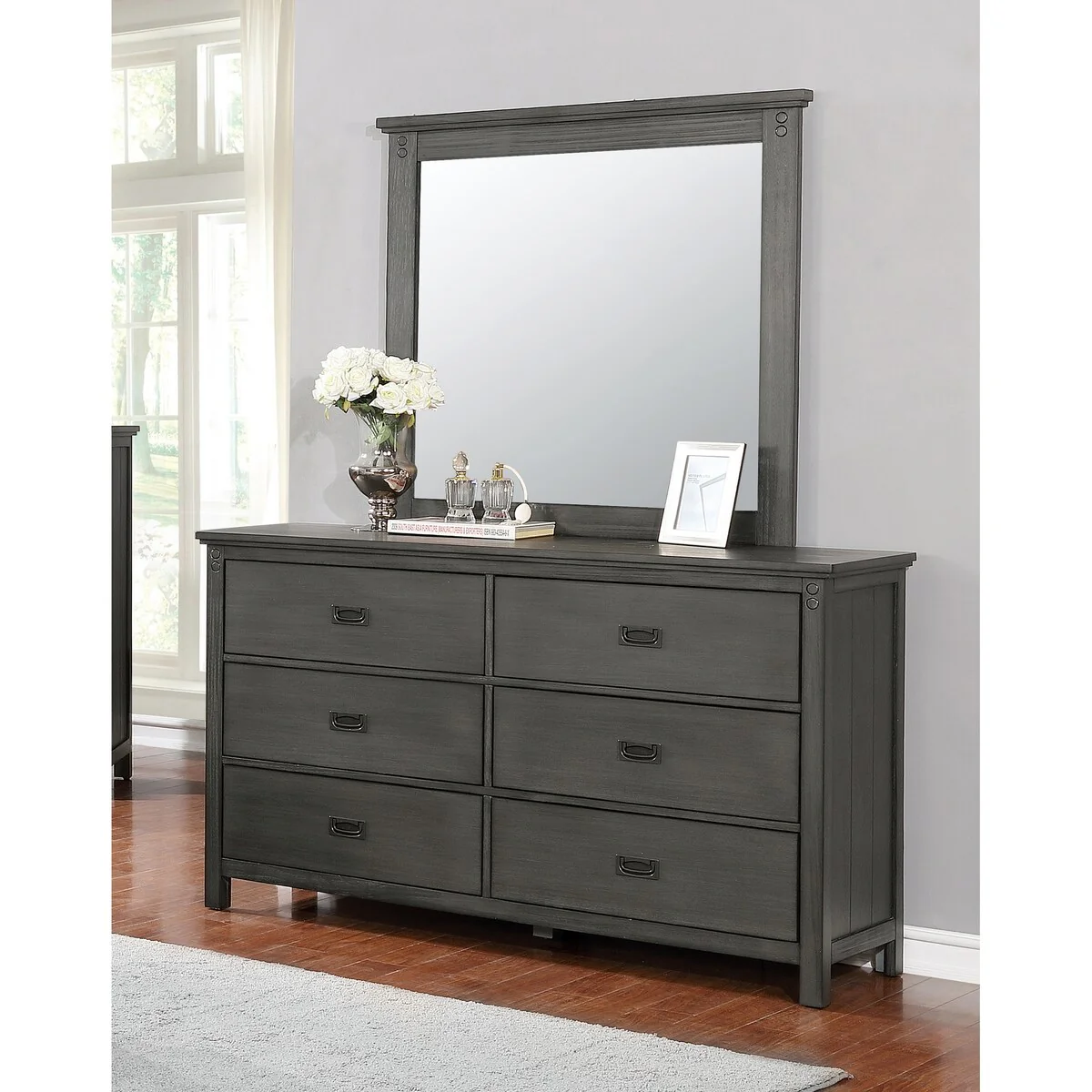 Beatrice Weathered Queen Size Bedroom Set (4pc/ 5pc)
