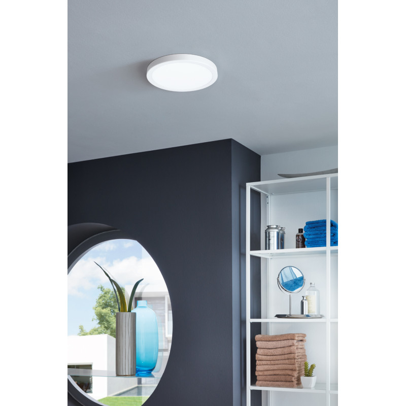 Plafonnier LED Fueva 5 blanc dimmable Ø 21 cm 3000 K 17 W EGLO
