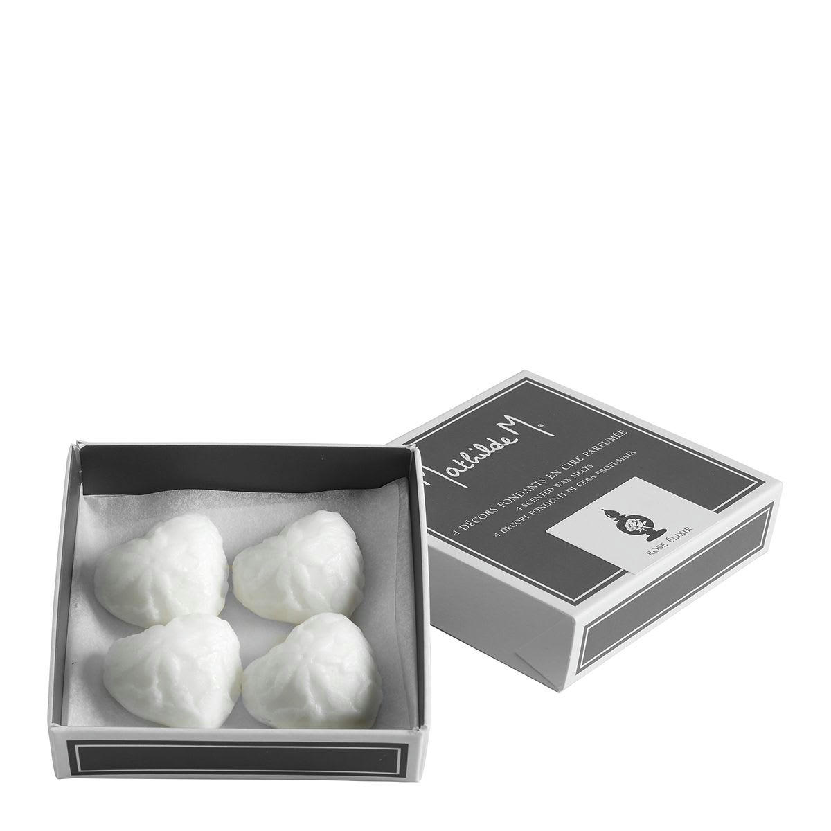 - Boîte 4 décors fondants coeur Rose Élixir