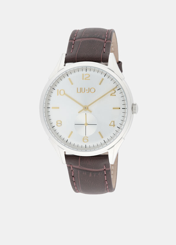 Orologio con cinturino in pelle