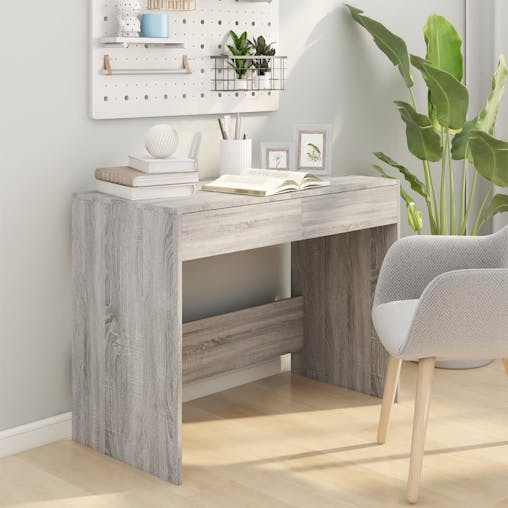 NNEVL Desk Grey Sonoma 101x50x76.5 cm Engineered Wood