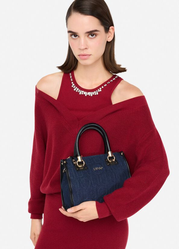 Borsa a mano piccola in denim