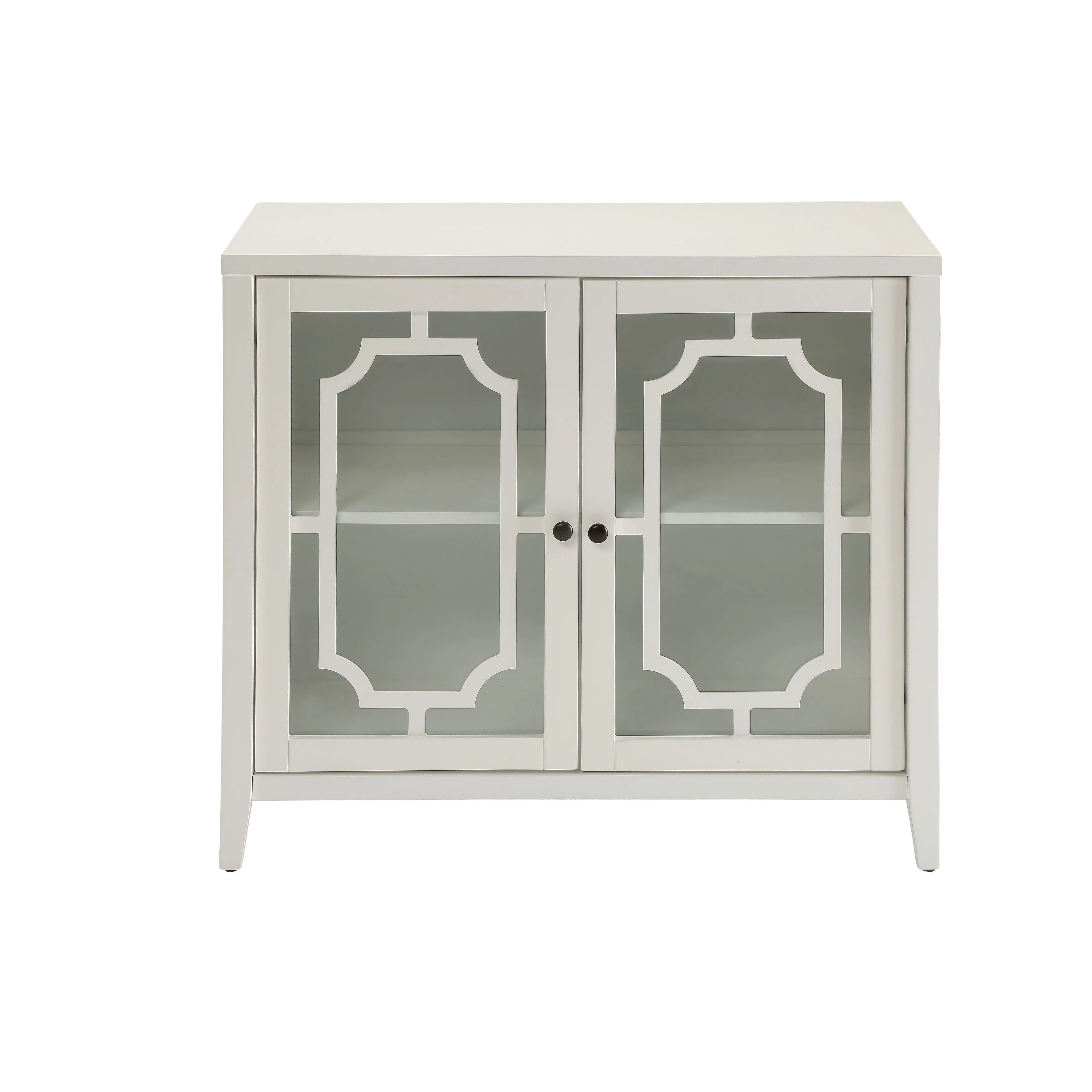 White Finish Console Cabinet