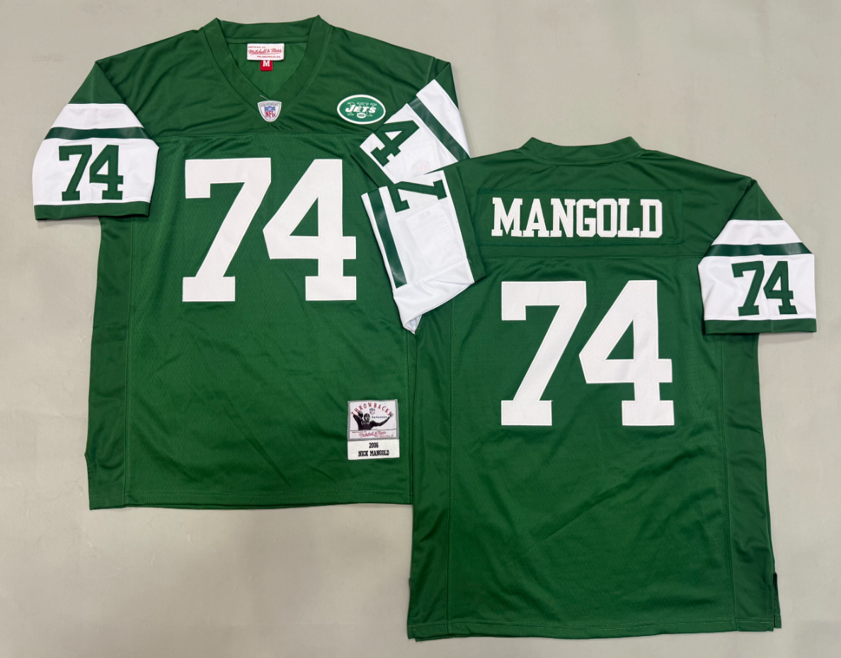 Nick Mangold New York Jets Authentic Throwback Retired Player Jersey