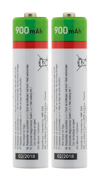 Pack de 2 piles rechargeables HR03 AAA 900 mAh - Thomson