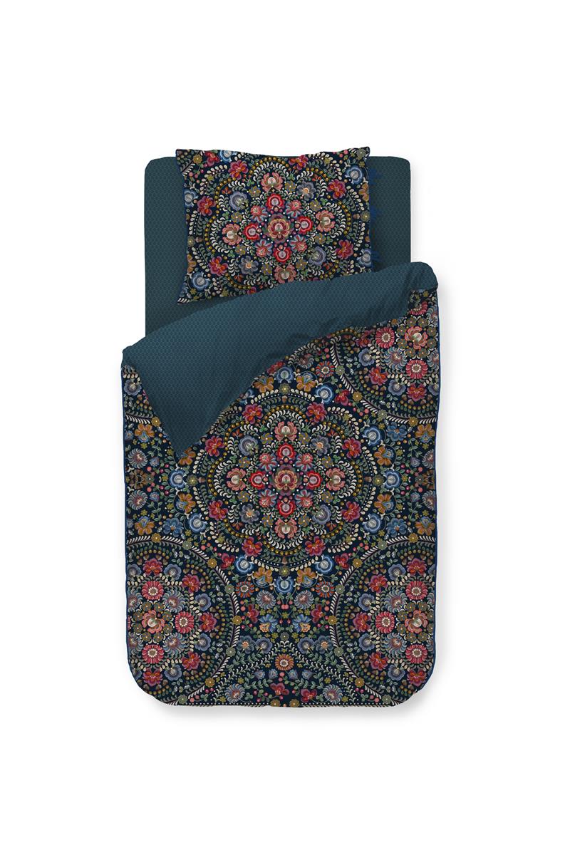 Pip Studio dekbedovertrek Il Ricamo - 140x200/220 cm - donker blauw