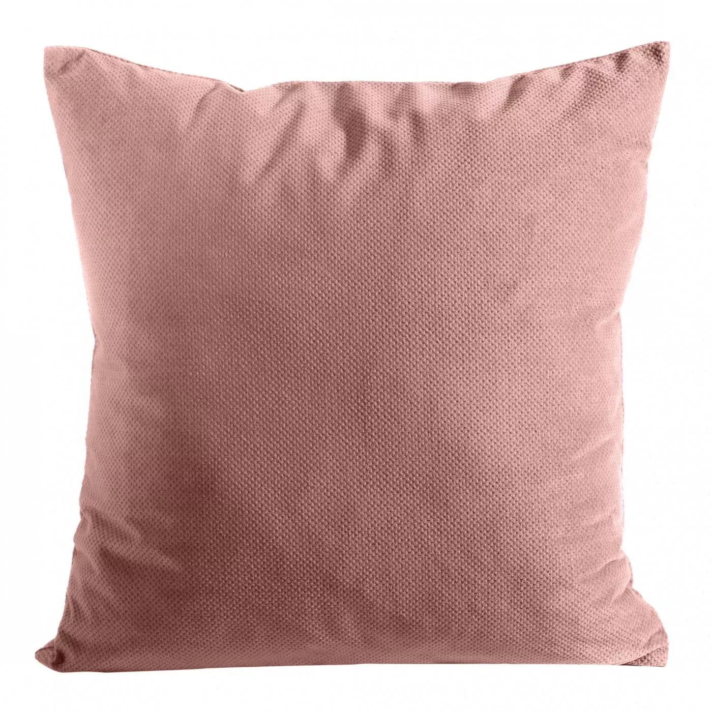 Poszewka na poduszkę 45x45 cm welwetowa ciemnoróżowa z drobnym strukturalnym wzorem MILO