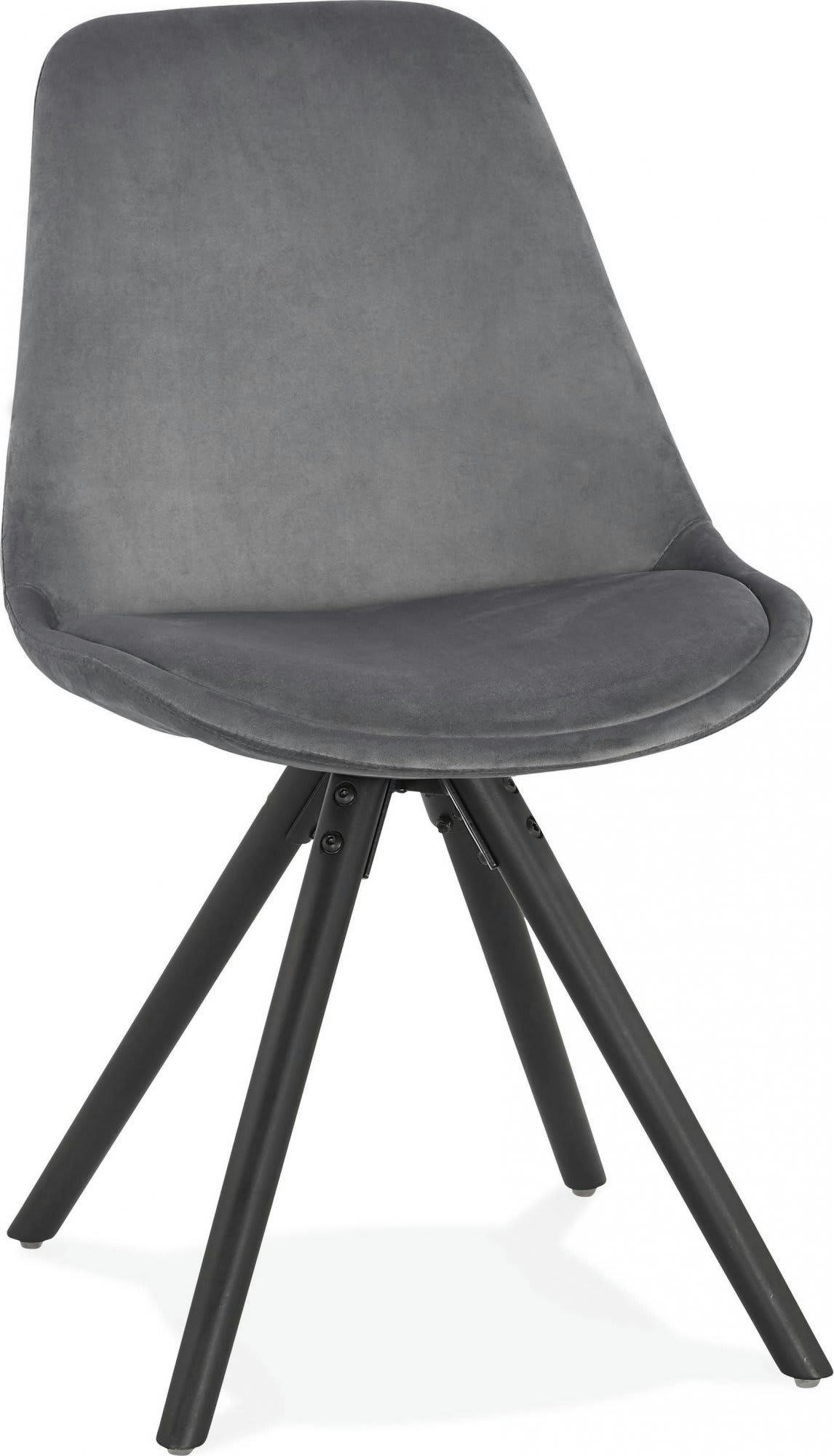 JONES - Chaise Tissu Gris H. assise 46 cm rembourré
